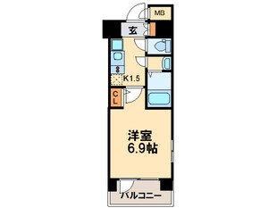 アスヴェル京都七条通(401)の物件間取画像